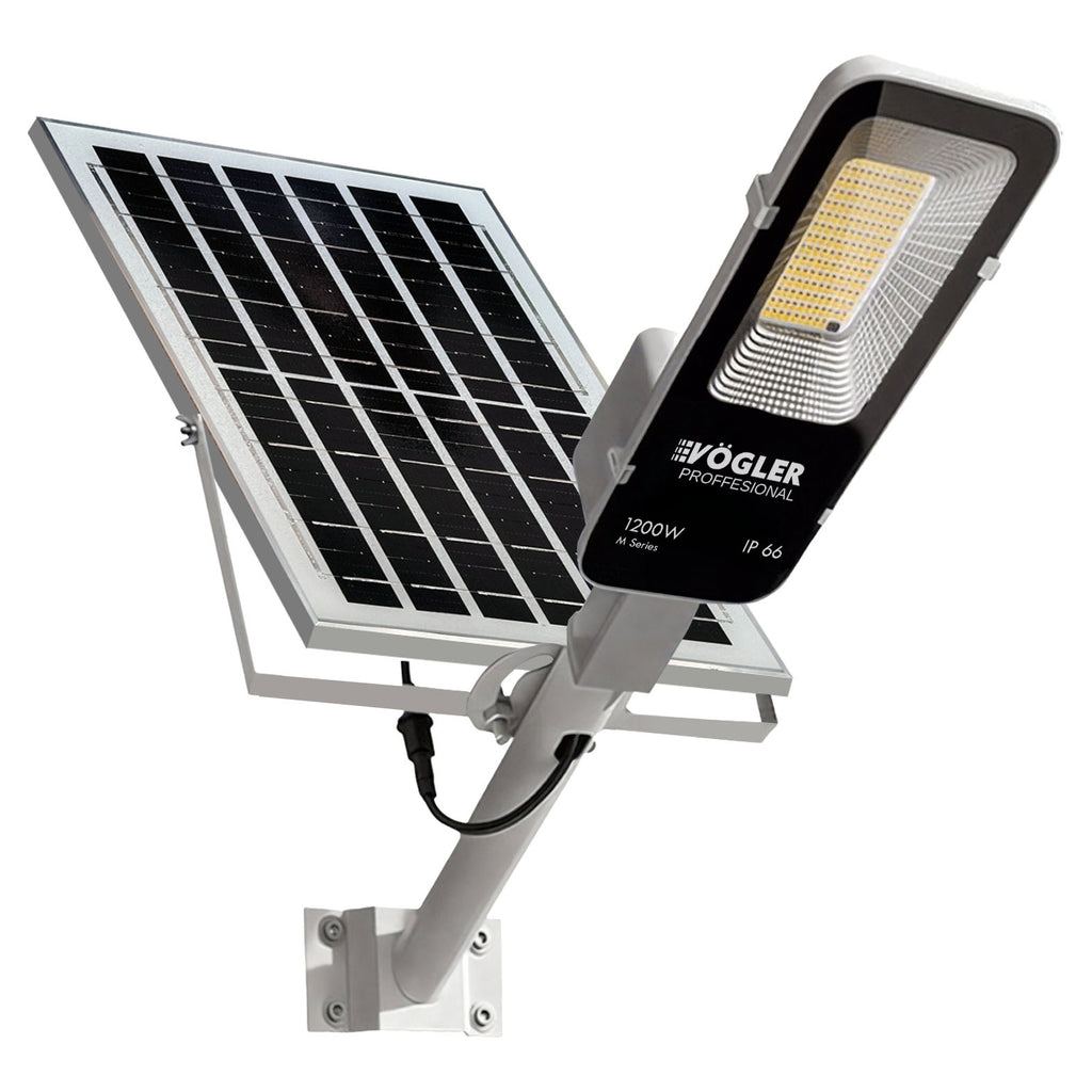 Lampă solară puternică, senzor crepuscular, telecomandă, Vögler Professional 1200W