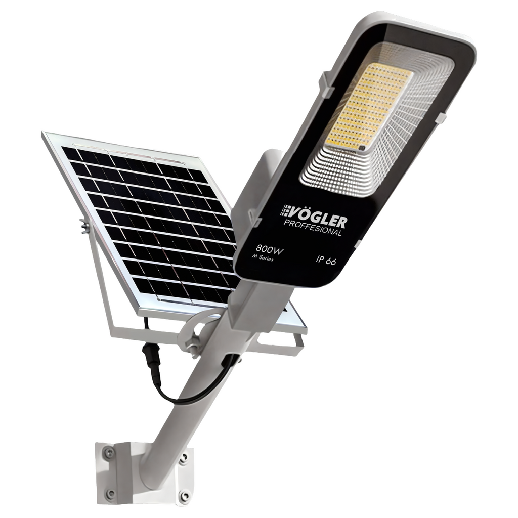 Lampă solară puternică, senzor crepuscular, telecomandă, Vögler Professional 800W