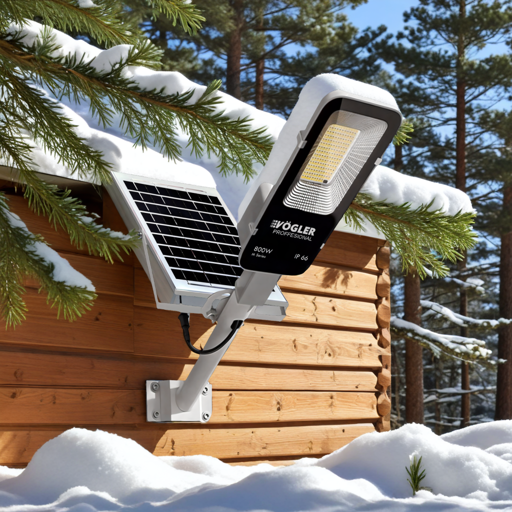 Lampă solară puternică, senzor crepuscular, telecomandă, Vögler Professional 800W