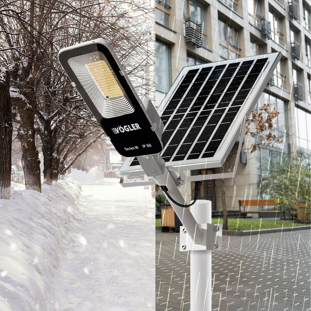 Lampă solară puternică, senzor crepuscular, telecomandă, Vögler Series M 2000W