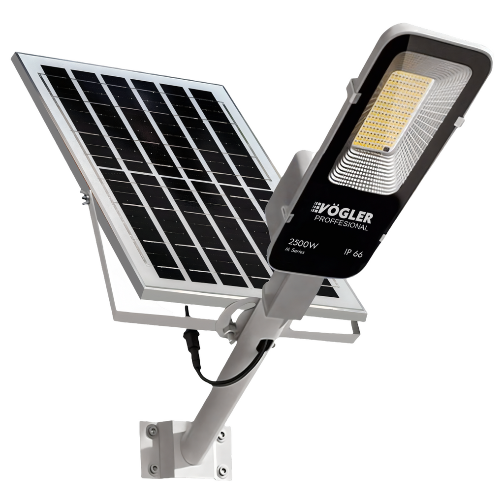 Lampă solară puternică, senzor crepuscular, telecomandă, Vögler Professional 2500W